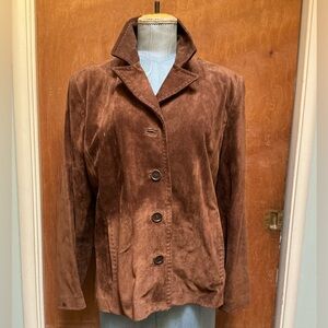 Ann Taylor Vintage Chocolate Suede Coat